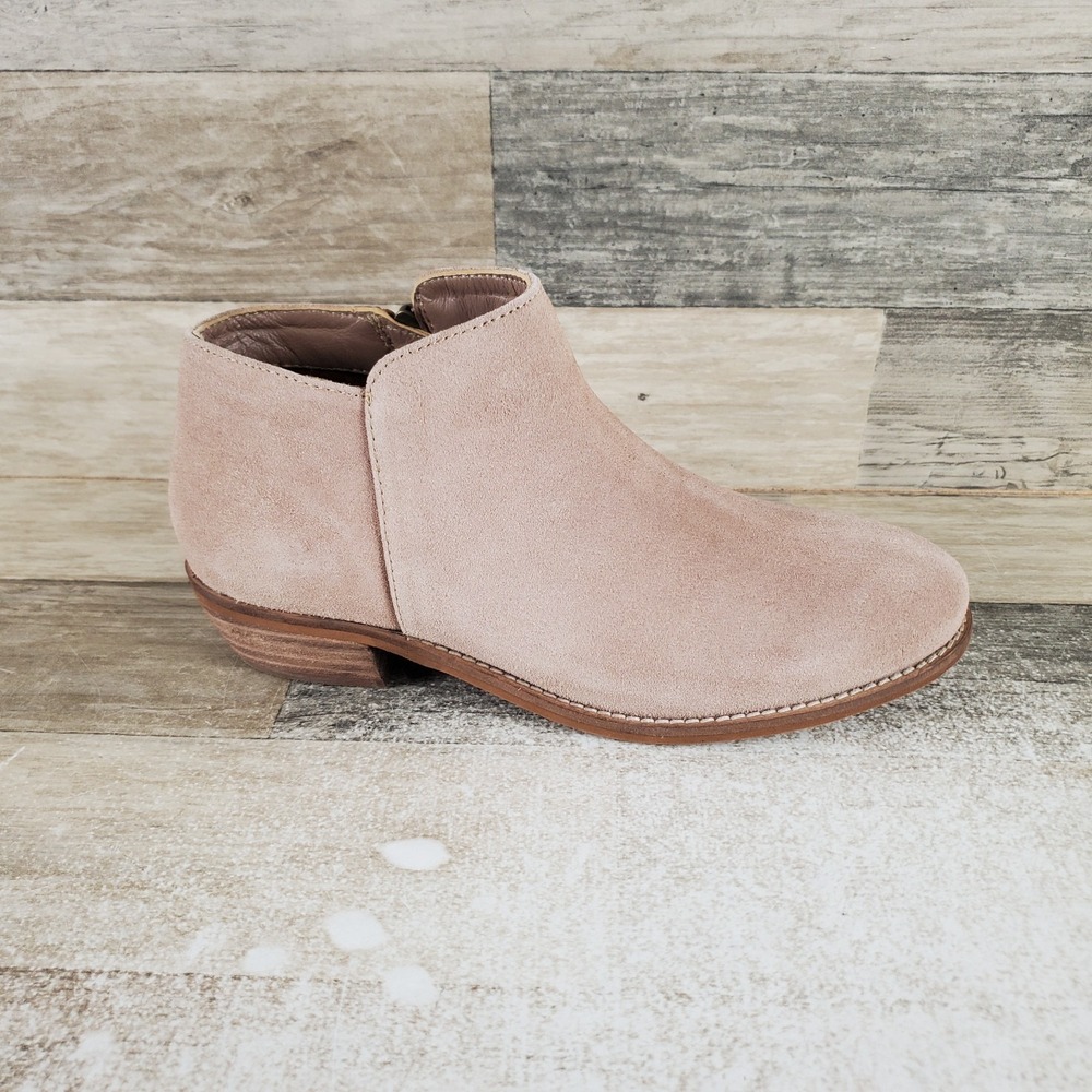 SoftWalk Rocklin 2.0 Womens Bootie Boots Sz 6.5 M Stone Suede Leather Ankle Zip